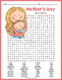 (3rd, 4th, 5th, 6th Grade) MOTHER'S DAY Word Search Puzzle