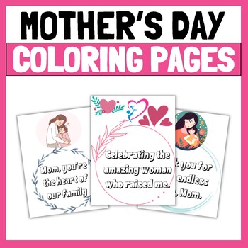 Preview of MOTHER'S DAY  coloring pages collaborative craft and activities