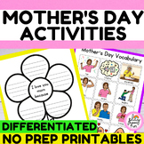 MOTHERS DAY CRAFT, SPECIAL EDUCATION ACTIVITIES, NO PREP W