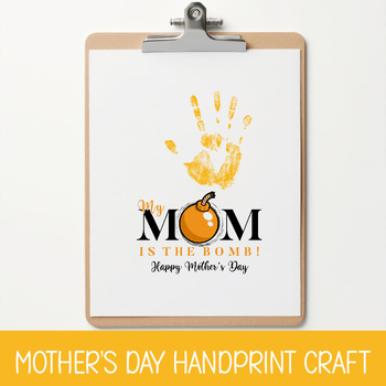 Preview of MOTHERS DAY GIFTS FOR STUDENTS, CARD-MAKING ACTIVITY, KINDERGARTEN HANDPRINT ART