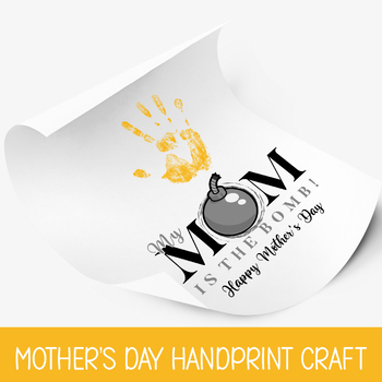 Preview of MOTHERS DAY HANDPRINT GIFT FOR MOM, KINDERGARTEN CRAFT, HOMESCHOOL MAY ACTIVITY