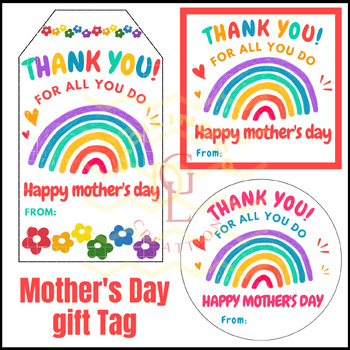 Preview of MOTHERS DAY craft activity GIFT tags ideas for parent family unit primary middle