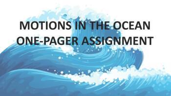 Preview of MOTIONS IN THE OCEAN ONE-PAGER ASSIGNMENT