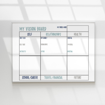 Preview of MOTIVATION BOARD FOR KIDS, VISION BOARD PRINTABLES, GOAL SETTING TRACKER,