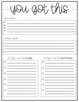 motivational daily to do list free printable by freely e tpt