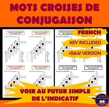 MOTS CROISES sur la CONJUGAISON du verbe VOIR au FUTUR SIMPLE DE L ...