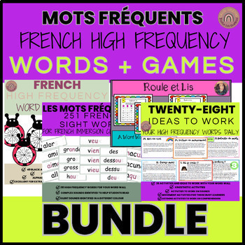 Preview of Les Mots Fréquents/ French Science of Reading/French Phonics/Jeux de mots