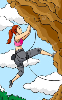Preview of MOUNTAIN CLIMBING & HIKING (Realistic images): Coloring pages etc 45 pages