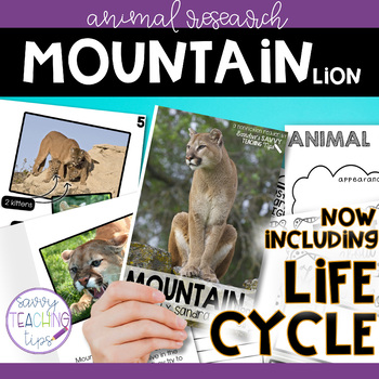 Animal Research and Life Cycle - MOUNTAIN LION by Savvy Teaching Tips