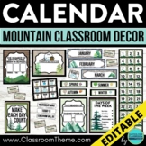 MOUNTAIN Theme CLASSROOM CALENDAR SET numbers cards math b