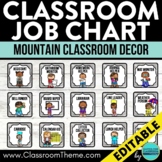 MOUNTAIN Theme Classroom Decor CLASSROOM JOB CHART editabl