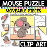 MOUSE PUZZLE Moveable Pieces Clip Art