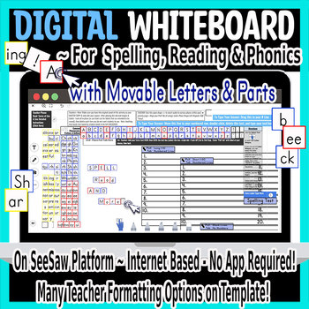 Preview of MOVABLE ABC & Phonogram Shapes for Phonics Lessons - Digital Whiteboard