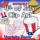 MOVEABLE 4th of July Clip Art Variety Pack for Digital, Pr