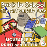 MOVEABLE Back to School Clip Art Variety Pack for Digital,