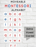 MOVEABLE MONTESSORI ALPHABET CARDS | Extra Vowel Cards
