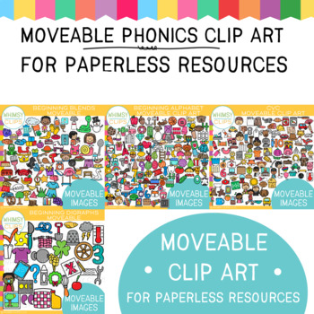 Preview of MOVEABLE Phonics Clip Art  BUNDLE