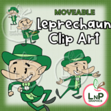 MOVEABLE St. Patrick's Day Leprechaun Clip Art for Digital