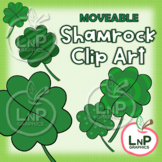 MOVEABLE St Patrick's Day Shamrock Clip Art for Digital an