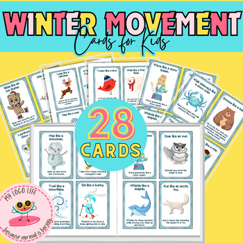 Preview of MOVEMENT CARDS-Get up and Get Moving! |Brain Break| Exercise| Recess