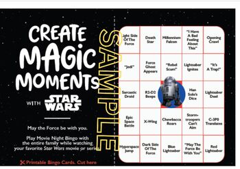 Preview of MOVIE BINGO CARDS for Toy Story, Star Wars, Frozen Avengers & Cars (bundle)