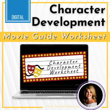 Preview of MOVIE GUIDE Character Development Worksheet | Acting and Drama {Editable}