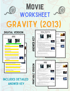 Preview of MOVIE GUIDE: Gravity (2013) - DIGITAL + PRINTABLE w/ Answer Key