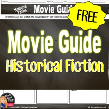 Preview of MOVIE GUIDE | Historical Fiction | FREE! | Printable & Digital | Film Questions