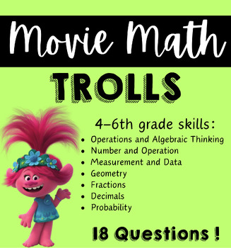Preview of MOVIE MATH! Trolls