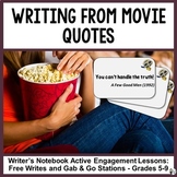 MOVIE QUOTES: GAB & GO STATIONS AND WRITING PROMPTS (Inter
