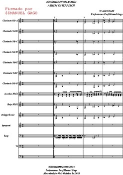 Preview of MOZART CLARINET PERFORMANCE ENSEMBLE.SCORE CONDUCTOR