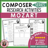MOZART Music Composer Study and Worksheets