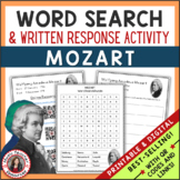 MOZART Music Word Search and Biography Research Activity W