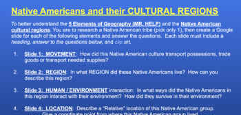 Preview of MR HELP -Native American Google Slides