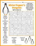 MR. POPPER'S PENGUINS Word Search Puzzle Worksheet Activity