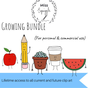 Ms Clipart Growing Bundle By Miss Squiggle S Designs Tpt