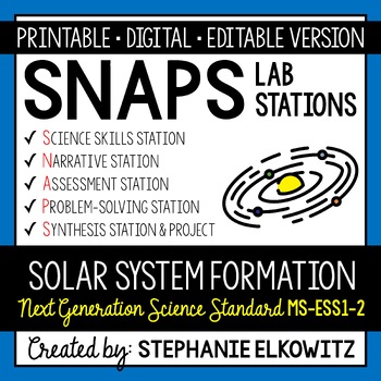Preview of MS-ESS1-2 Formation of the Solar System Lab | Printable, Digital & Editable