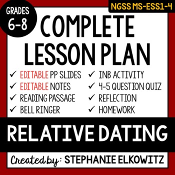 Preview of MS-ESS1-4 Relative Dating Lesson | Printable & Digital