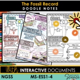 MS ESS1-4 The Fossil Record Doodle Notes  + Interactive Tool