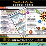 MS ESS2-1 Rock Cycle Vocabulary Doodle Notes + Interactive Tool