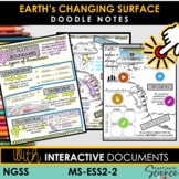 MS ESS2-2 Earth's Changing Surface Doodle Notes + Interact