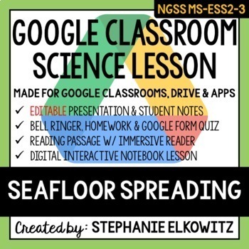 Preview of MS-ESS2-3 Seafloor Spreading Google Classroom Lesson