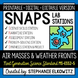 MS-ESS2-5 Air Masses and Weather Fronts Lab | Printable, D