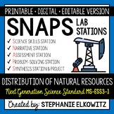 MS-ESS3-1 Distribution of Natural Resources Lab | Printabl