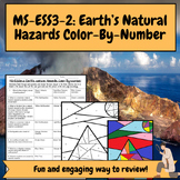 MS-ESS3-2: Earth's Natural Hazards Color-By-Number