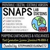 MS-ESS3-2 Earthquake and Volcano Mapping Lab | Printable, 