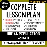 MS-ESS3-4 Human Population Growth Lesson | Printable & Digital