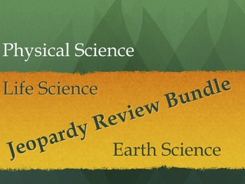 Preview of MS: Jeopardy Review Game Bundle