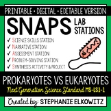 MS-LS1-1 Prokaryotes vs. Eukaryotes Lab Activity | Printab
