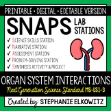 MS-LS1-3 Human Body Systems Interactions Lab | Printable, 